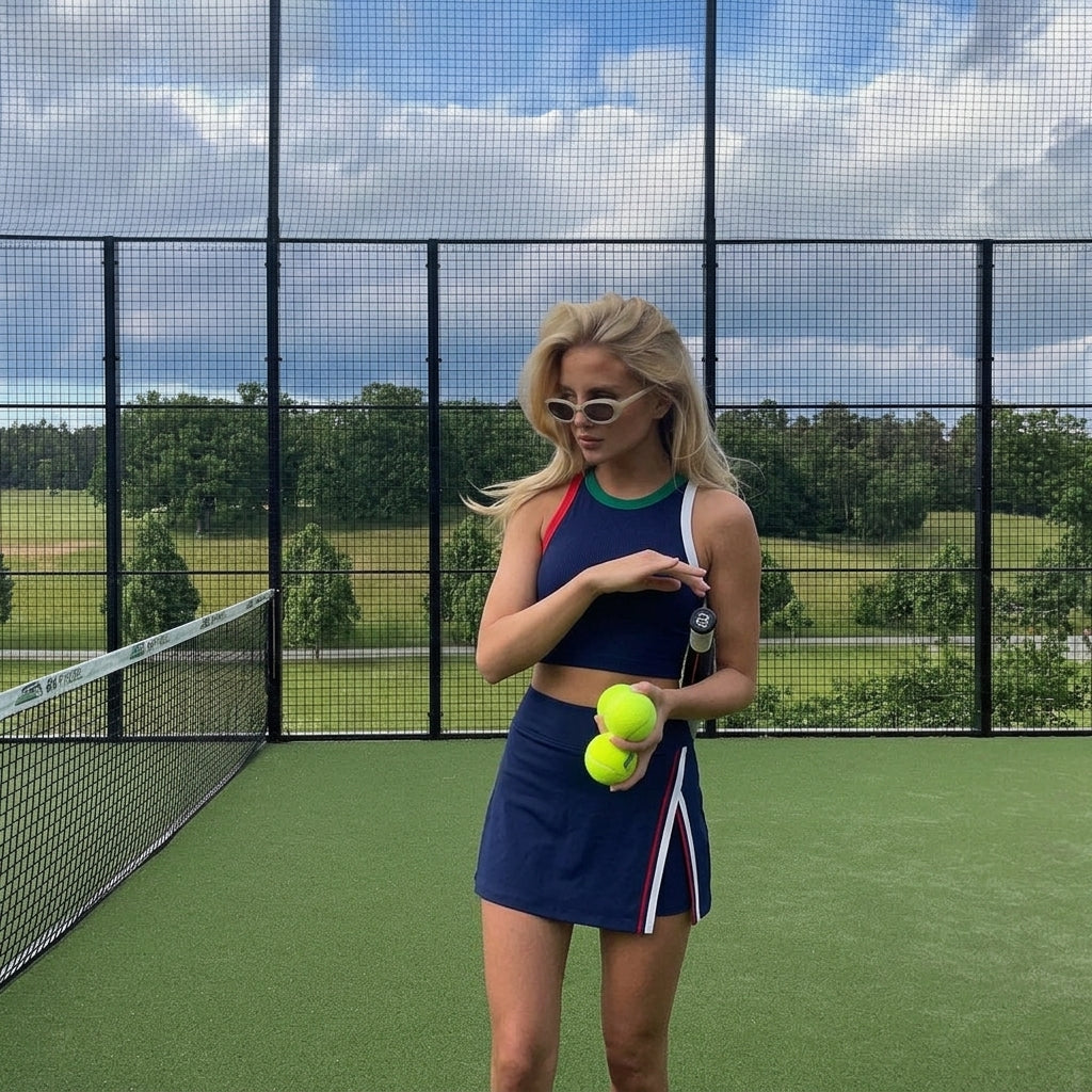 How To Style A 2 Piece Tennis Skirt Set For A Vintage Tennis Look