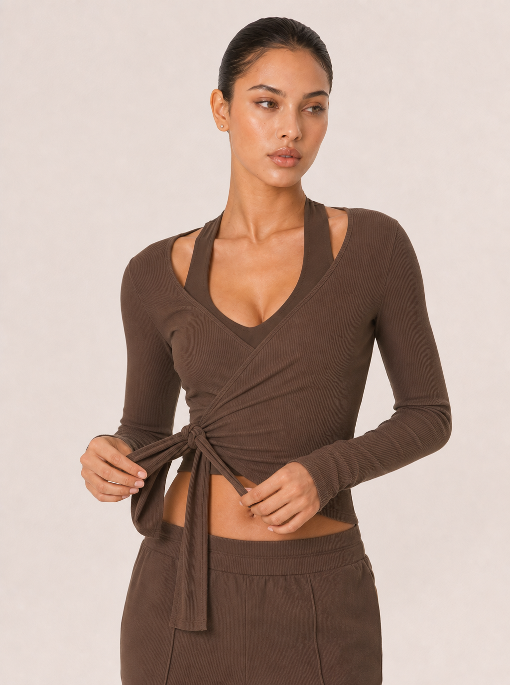 Avrane The Evelina Three-Piece Set - women's three-piece cutout shrug bra and legging set