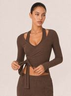 Avrane The Evelina Three-Piece Set - women's three-piece cutout shrug bra and legging set