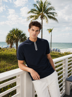 Avrane The Milo Men’s Zip Polo Shirt