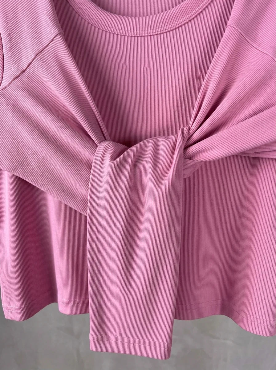 Avrane Wynn Knit Tie Shoulder Shrug