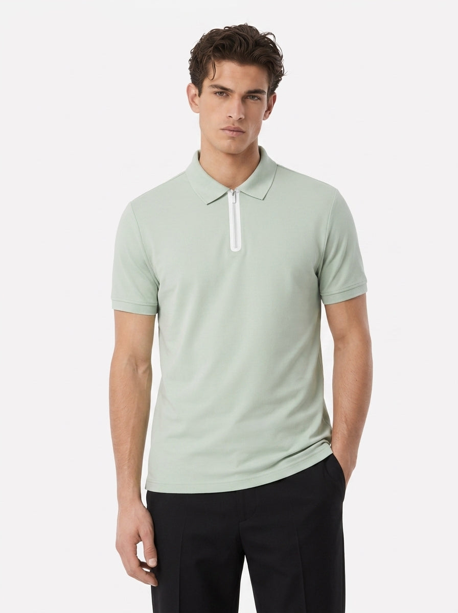 Avrane The Milo Men’s Zip Polo Shirt