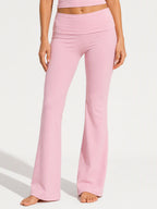 Avrane The Odette Foldover Flare Bottom - women's high-rise stretch flare pants