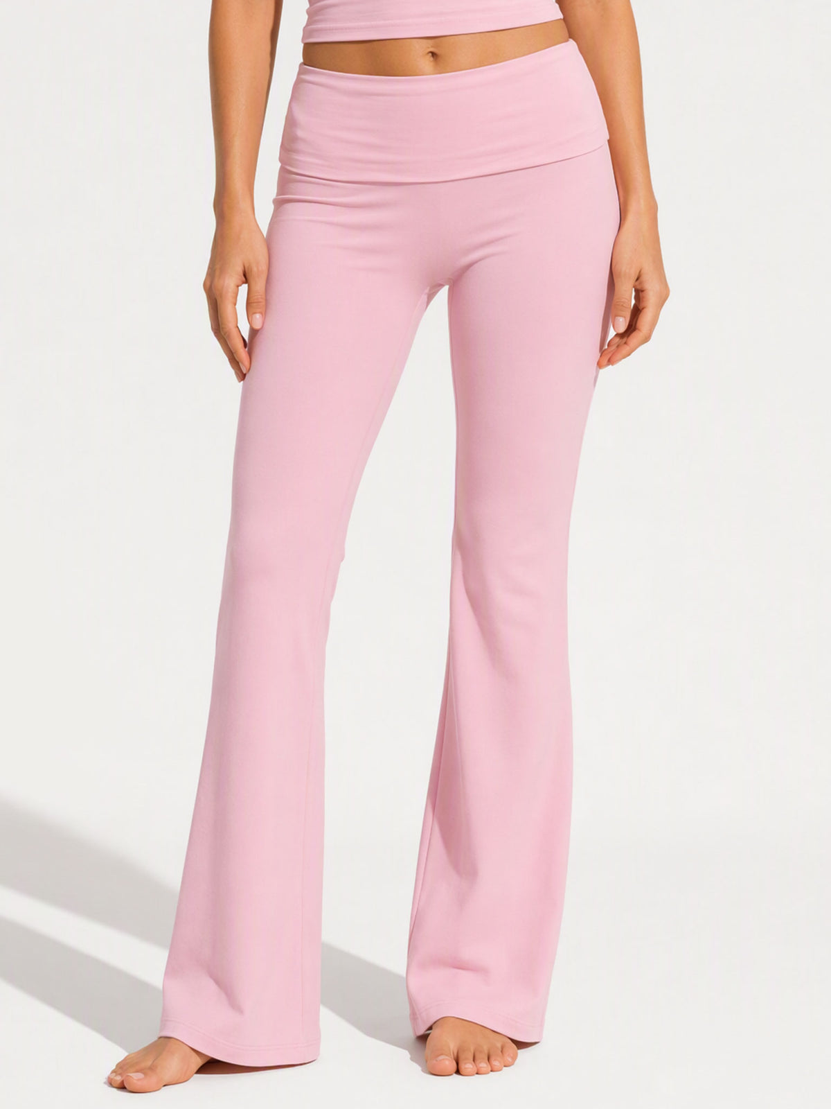 Avrane The Odette Foldover Flare Bottom - women's high-rise stretch flare pants