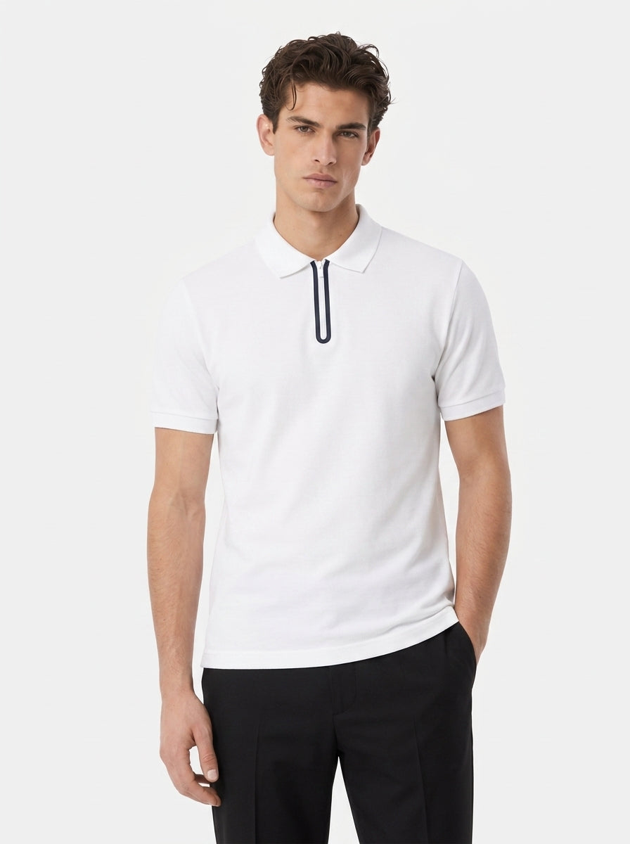 Avrane The Milo Men’s Zip Polo Shirt
