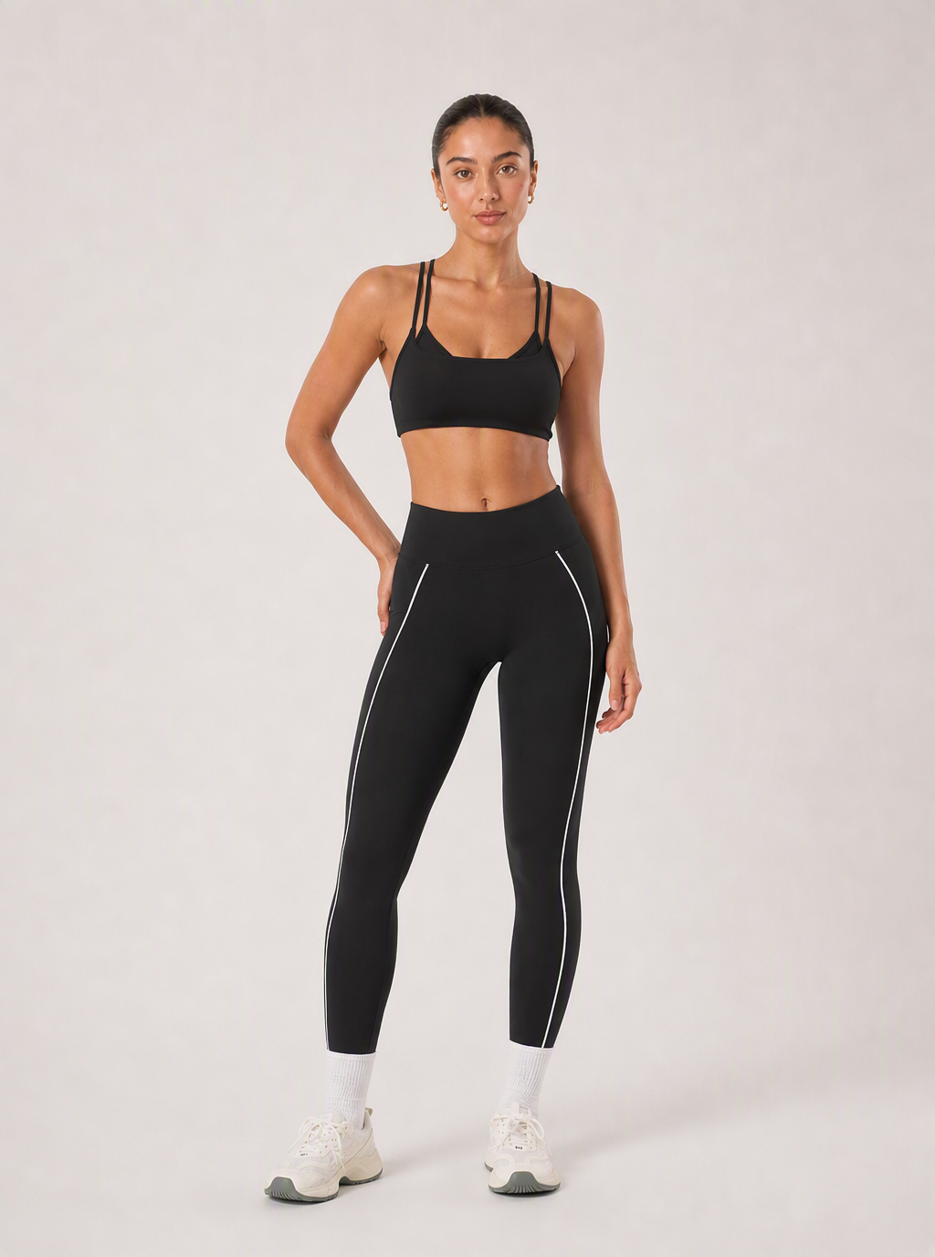 Avrane The Sidonie Layered-Strap Top - women's double-strap cropped performance top