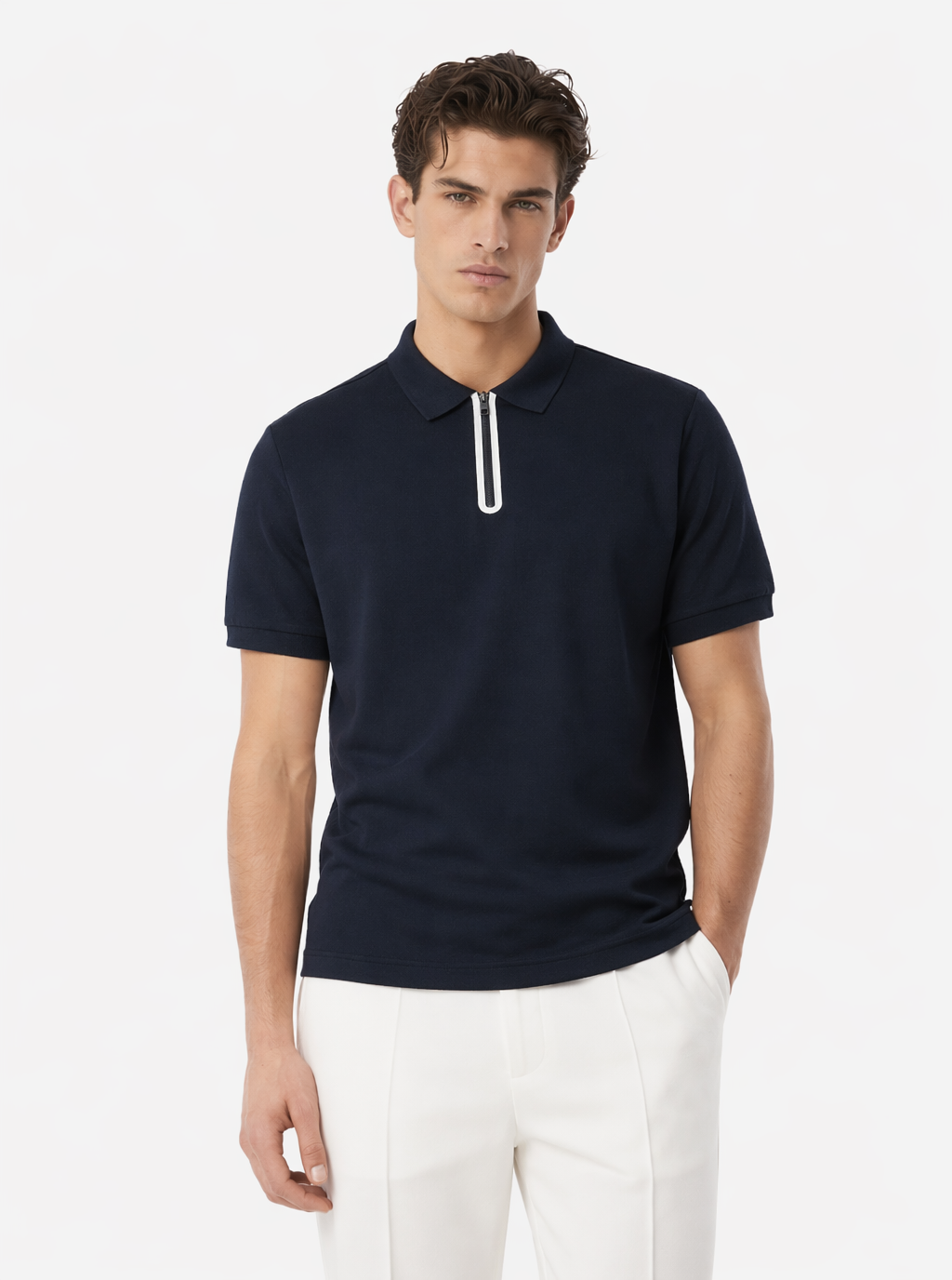 Avrane The Milo Men’s Zip Polo Shirt