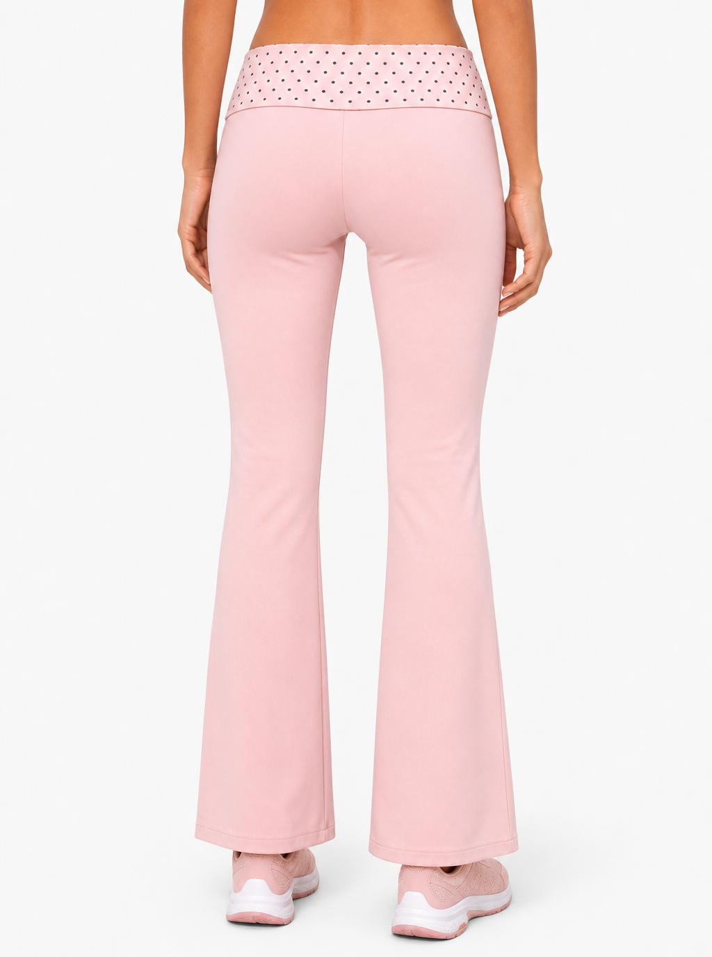 Avrane Noa Polka Dot Flared Active Pants - women's polka dot flared performance pants