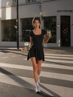 Avrane Elodie Wrap Tie Mini Dress