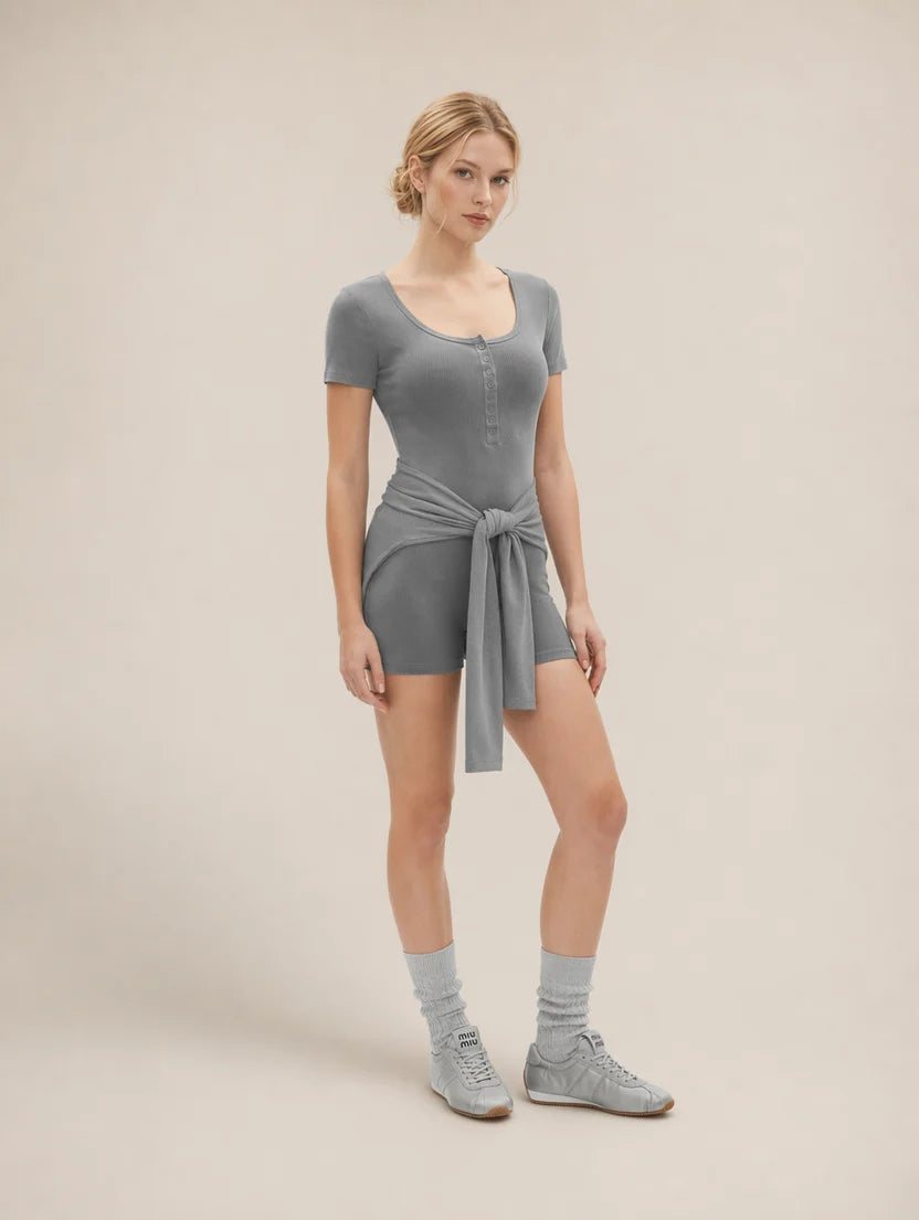 Avrane Elodie Wrap Tie Mini Dress