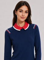 Avrane Maren Colorblock Zip-Back Active Top - women's colorblock zip-back performance top