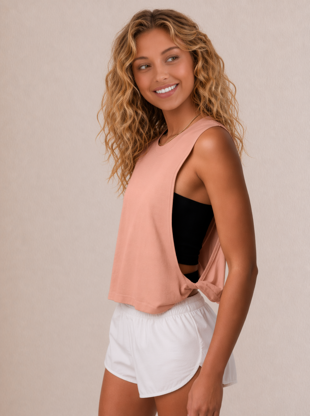 Avrane The Liora Side Twist Tank Top