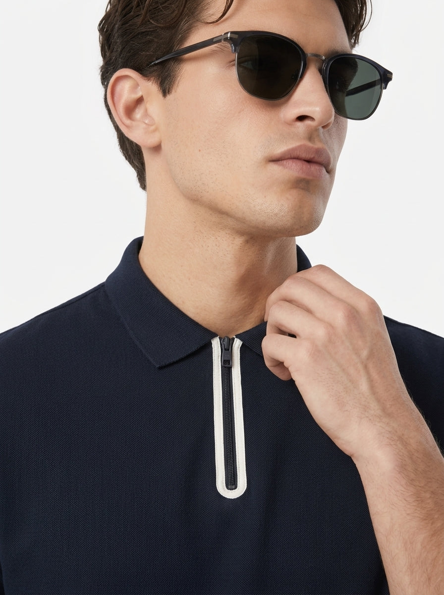 Avrane The Milo Men’s Zip Polo Shirt