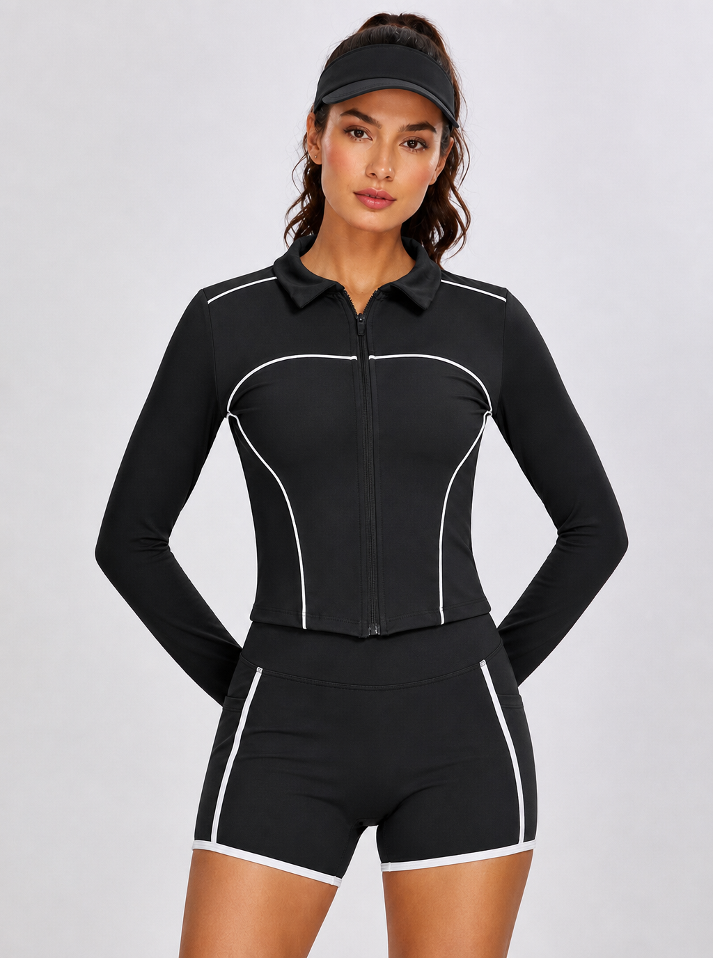 Avrane Romy Colorblock Pocket Active Set - women's colorblock performance set with pockets Main image