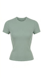 Avrane Hallie Crew Neck Crop Tee