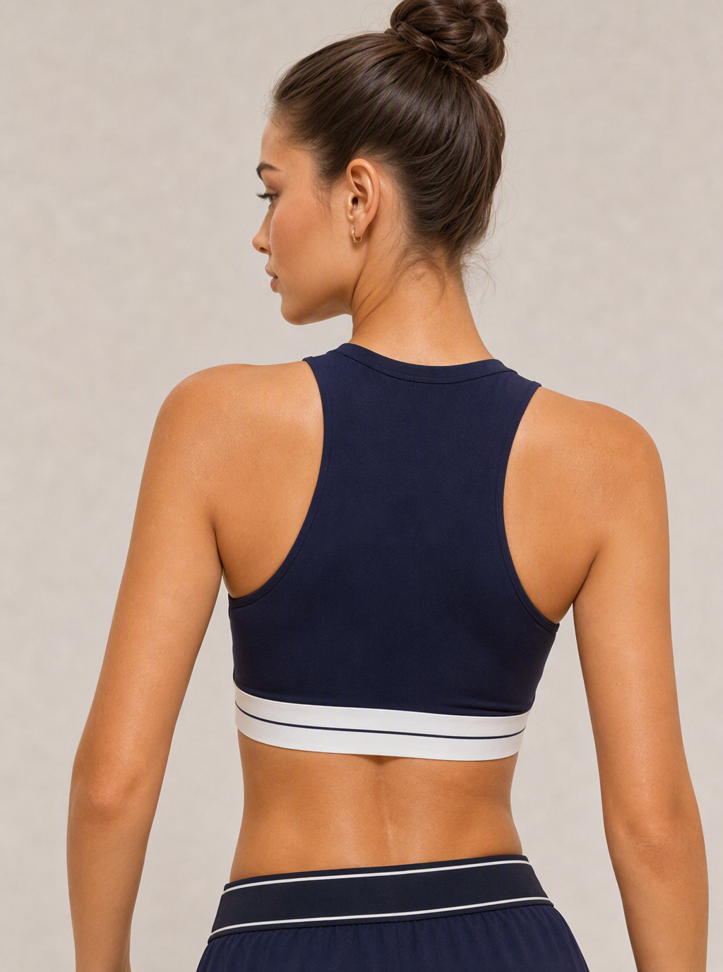 Avrane The Annika Contrast-Band Top - women's contrast-band high-neck cropped tank