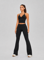Avrane The Amandine Deep-V Halter Cami Top - women's open-back longline cami