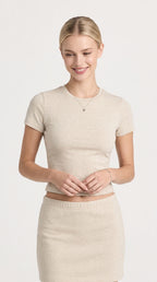 Avrane Hallie Crew Neck Crop Tee