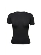 Avrane Barbara Crew Neck Crop Tee