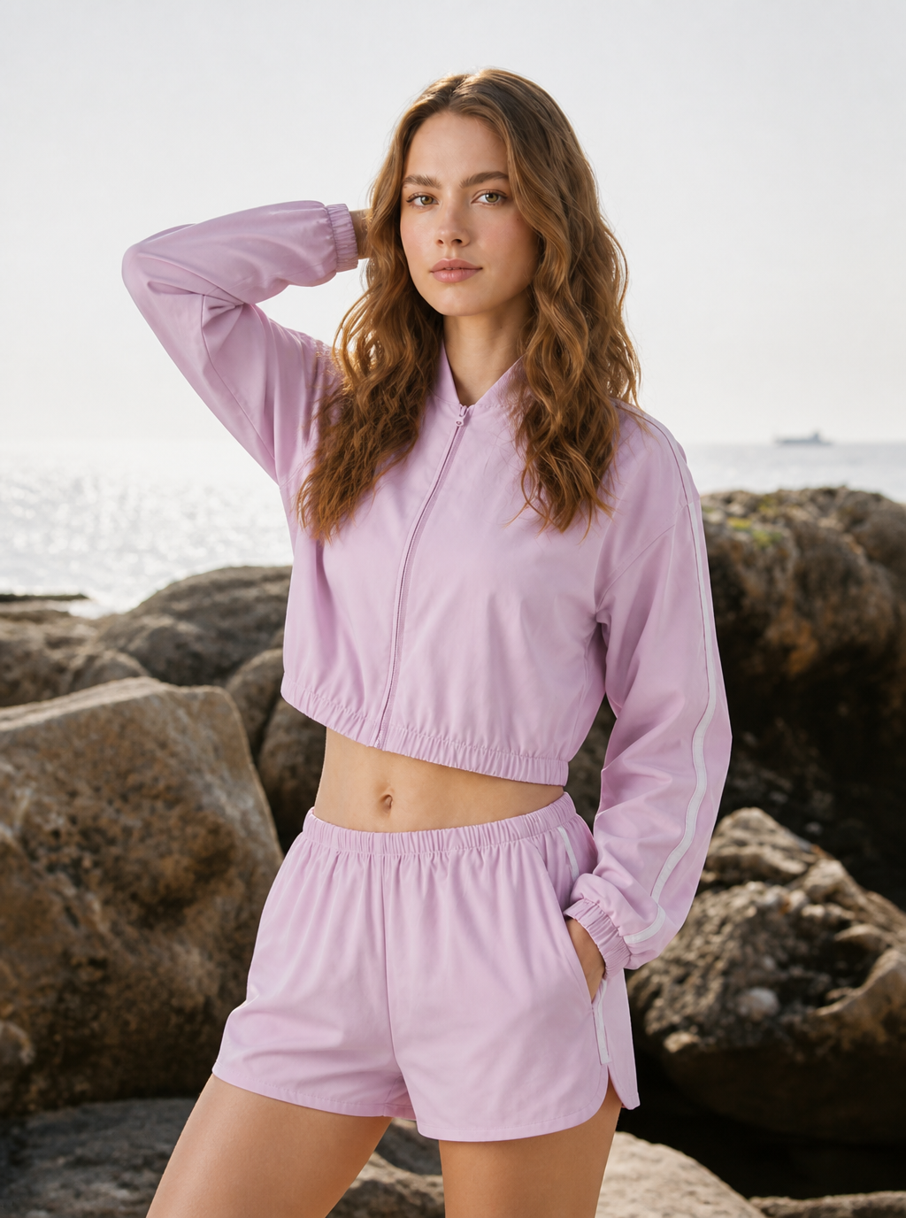 Avrane The Maren Wind-Ready Outerwear - women's elastic-trim active layer for wind and sun coverage