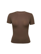 Avrane Barbara Crew Neck Crop Tee