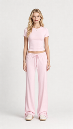 Avrane Hallie Crew Neck Crop Tee