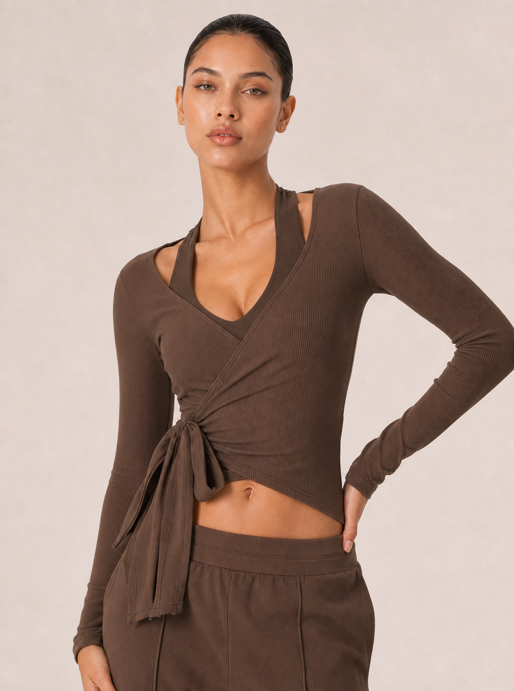 Avrane The Evelina Three-Piece Set - women's three-piece cutout shrug bra and legging set
