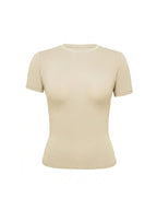 Avrane Barbara Crew Neck Crop Tee