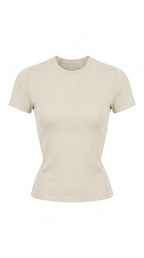 Avrane Hallie Crew Neck Crop Tee