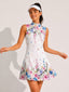 Avrane Wisteria Golf Dress - women's floral print A-line golf dress in pink