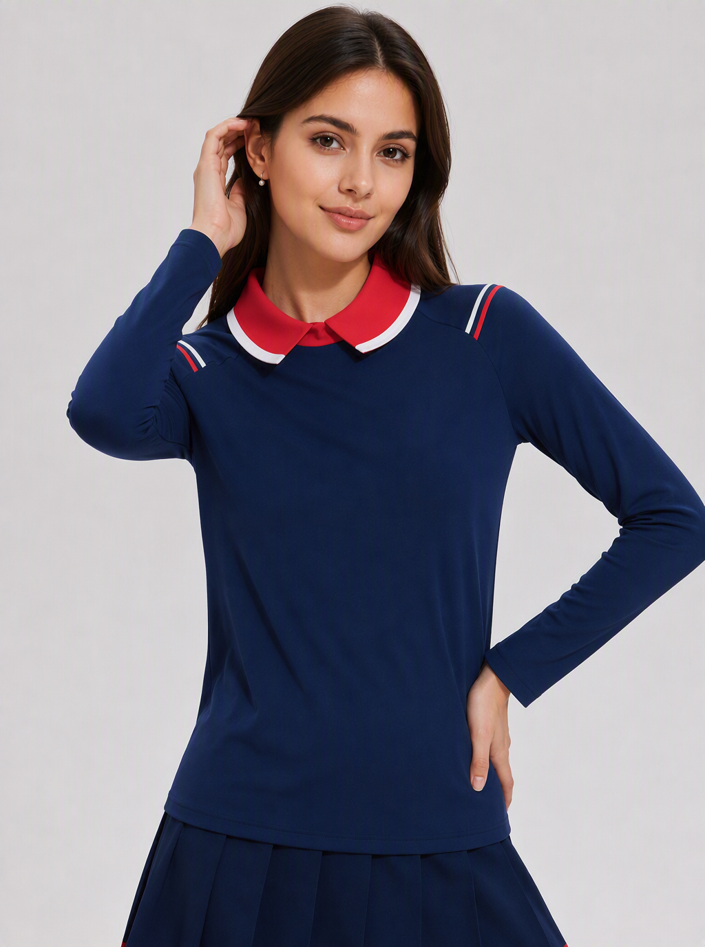 Avrane Maren Colorblock Zip-Back Active Top - women's colorblock zip-back performance top