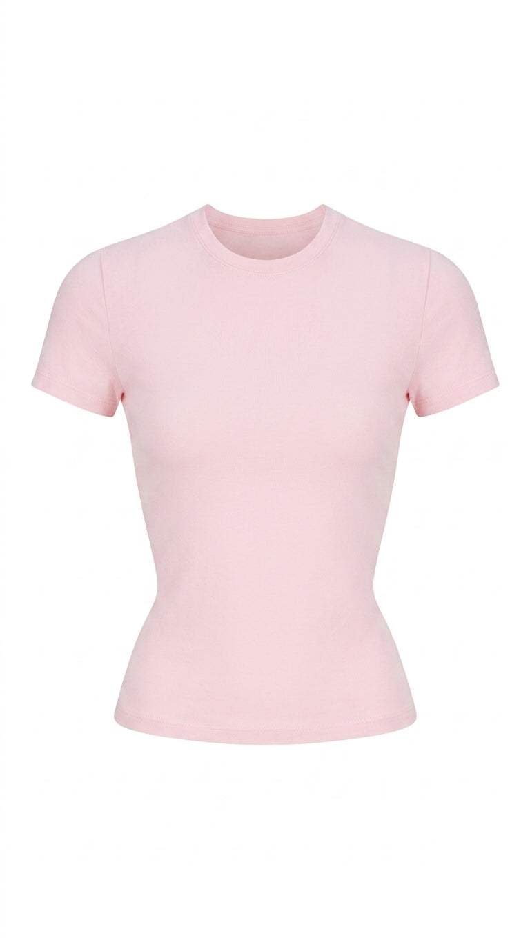 Avrane Hallie Crew Neck Crop Tee