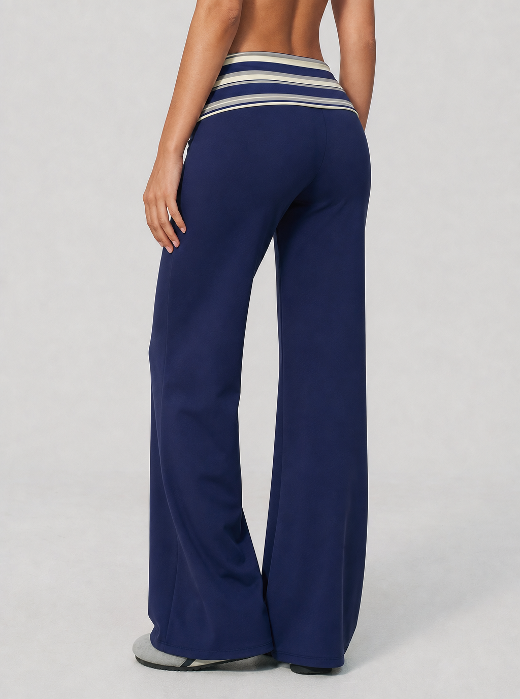 Avrane The Elodie Printed Pant - women's nylon-blend pant in polka-dot and stripe print options