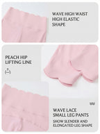 Avrane The Noemi Scalloped Ankle Bottom - women's high-rise scalloped leggings