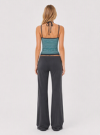 Avrane The Delphine Layered Stripe Set - women's layered striped cami and wide-leg pant set in blue green