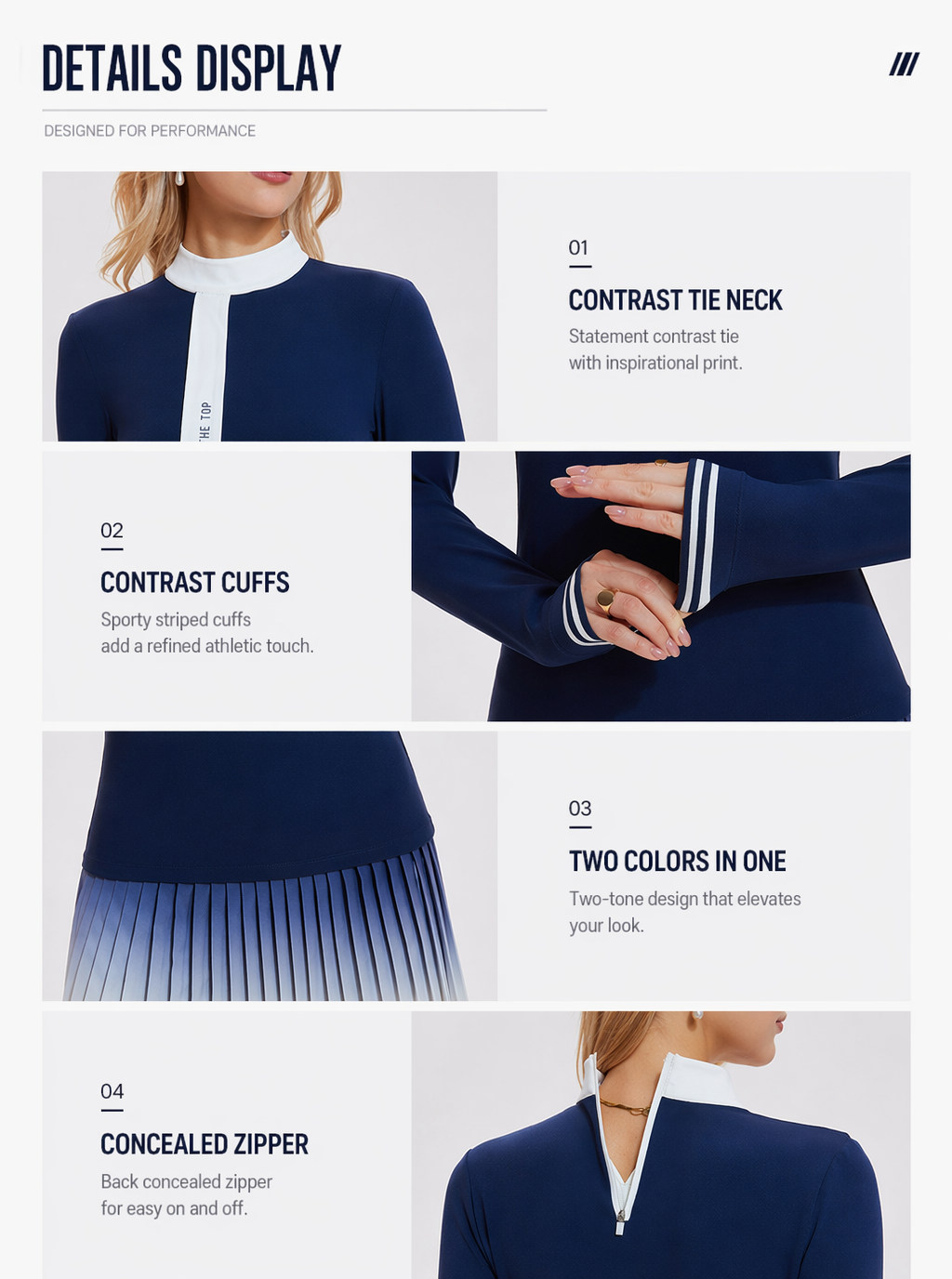 Avrane The Talia Long Sleeve Tennis Top