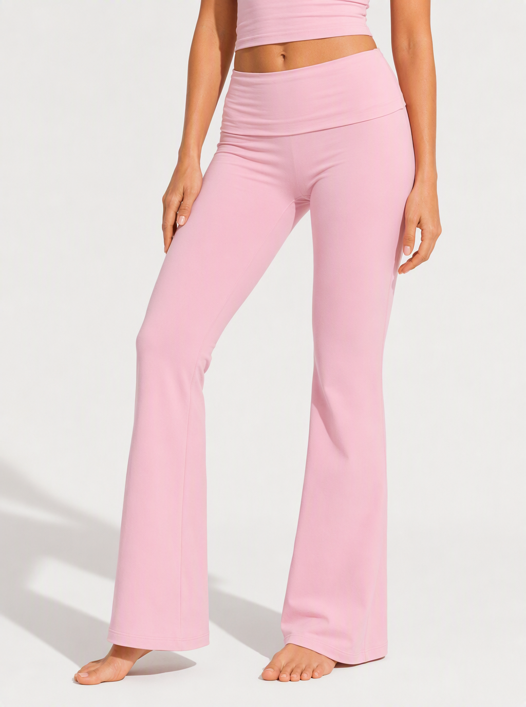 Avrane The Odette Foldover Flare Bottom - women's high-rise stretch flare pants