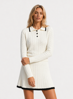 Avrane The Abigail Cable-Knit Polo Set