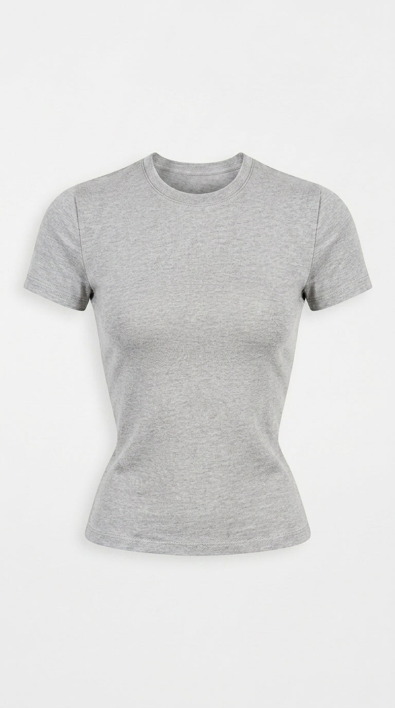 Avrane Hallie Crew Neck Crop Tee