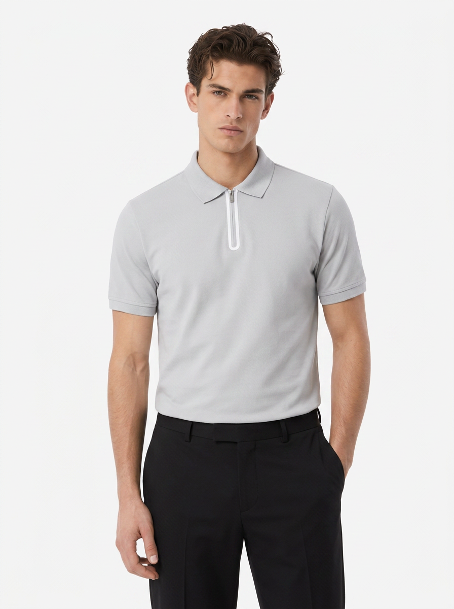 Avrane The Milo Men’s Zip Polo Shirt