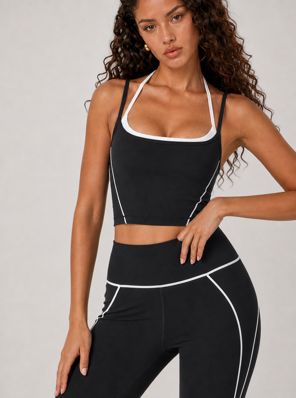 Avrane The Cassia Back-Cutout Top - women's high-neck back-cutout cropped tank
