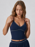 Avrane Camille Layered Short Active Set - women's removable-pad tank and layered short set
