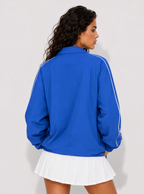 Avrane The Blair Contrast-Trim Outerwear - women's half-zip nylon active layer with contrast piping
