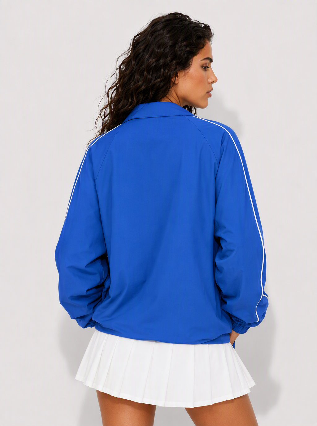 Avrane The Blair Contrast-Trim Outerwear - women's half-zip nylon active layer with contrast piping