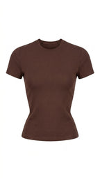 Avrane Hallie Crew Neck Crop Tee