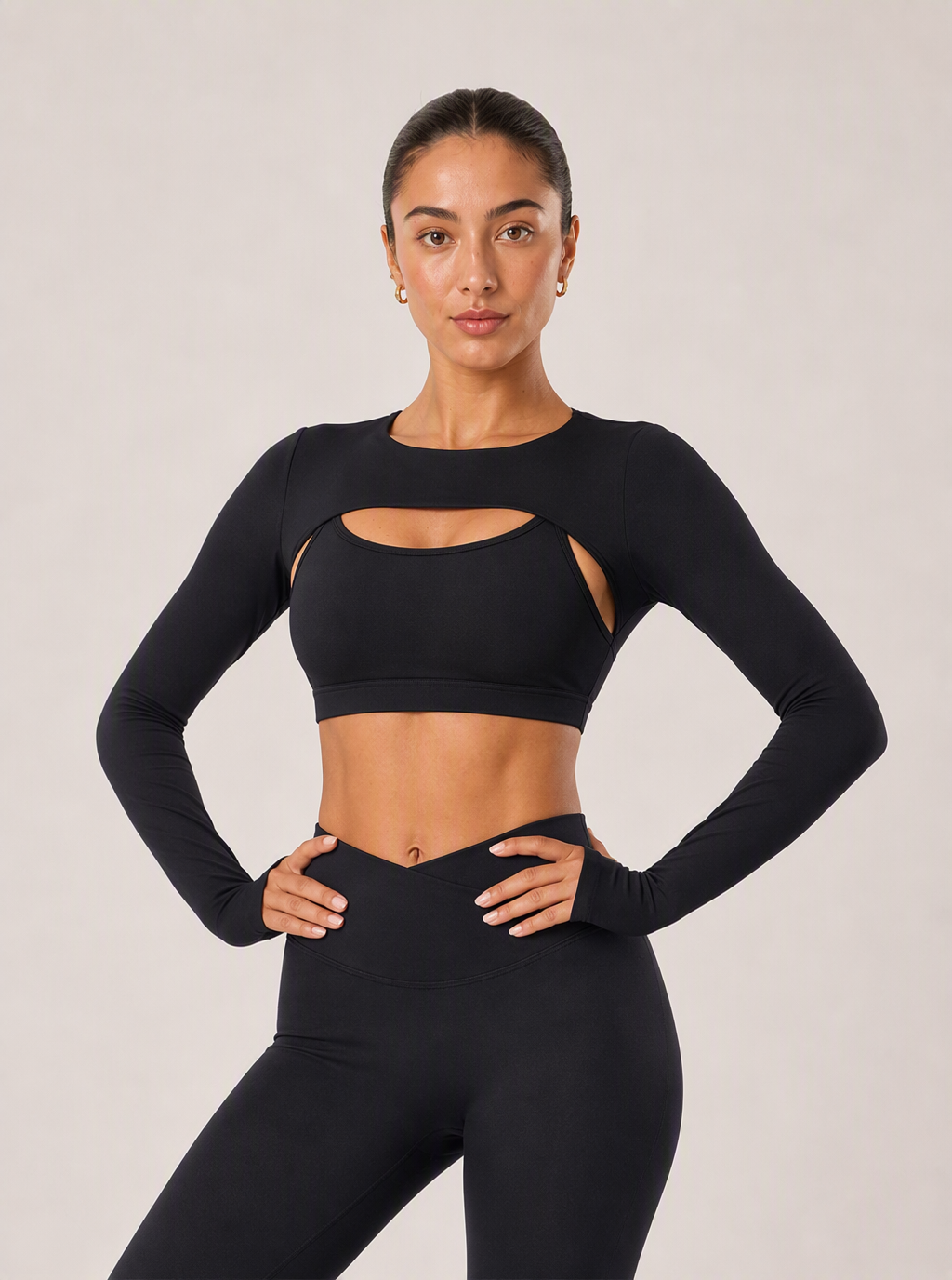 Avrane The Astrid Contrast-Band Top - women's contrast-band racerback sports bra