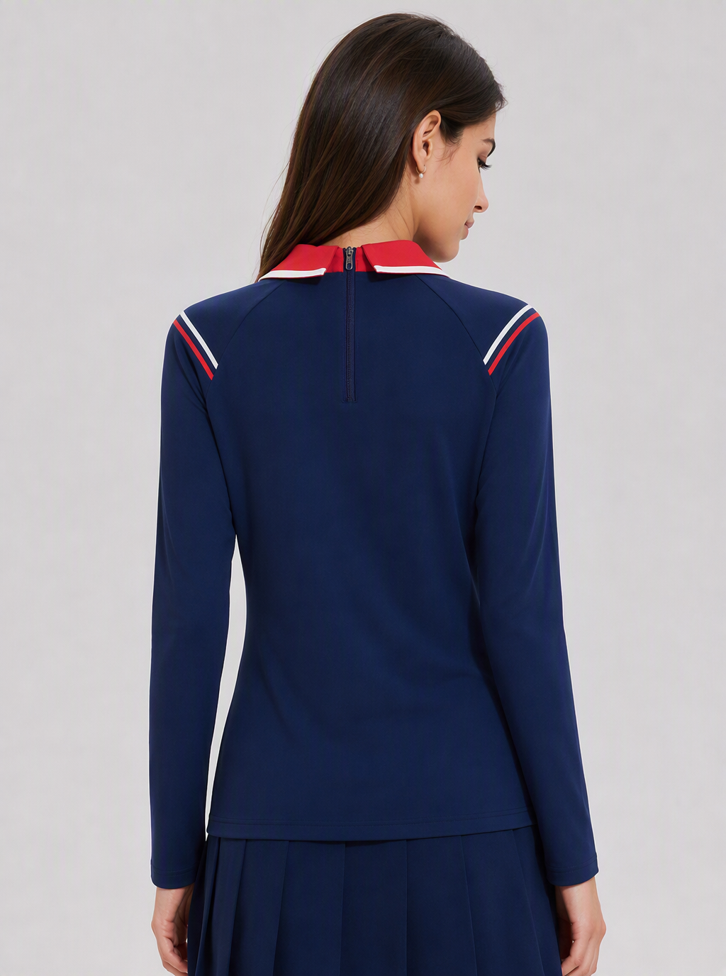 Avrane Maren Colorblock Zip-Back Active Top - women's colorblock zip-back performance top