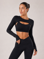 Avrane The Astrid Contrast-Band Top - women's contrast-band racerback sports bra