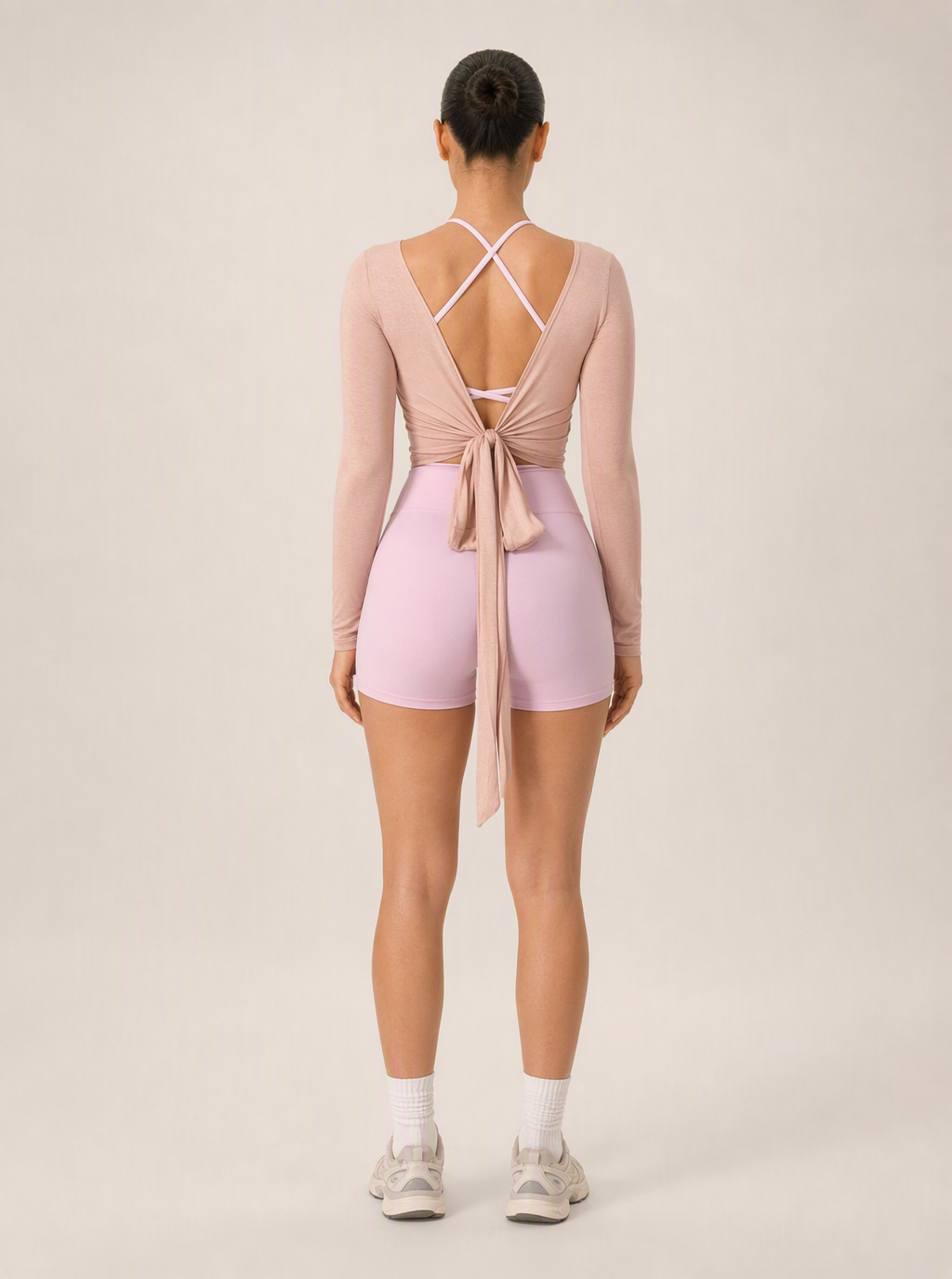 Avrane The Saskia Wrap-Tie Top - women's ribbed long-sleeve wrap-tie crop top