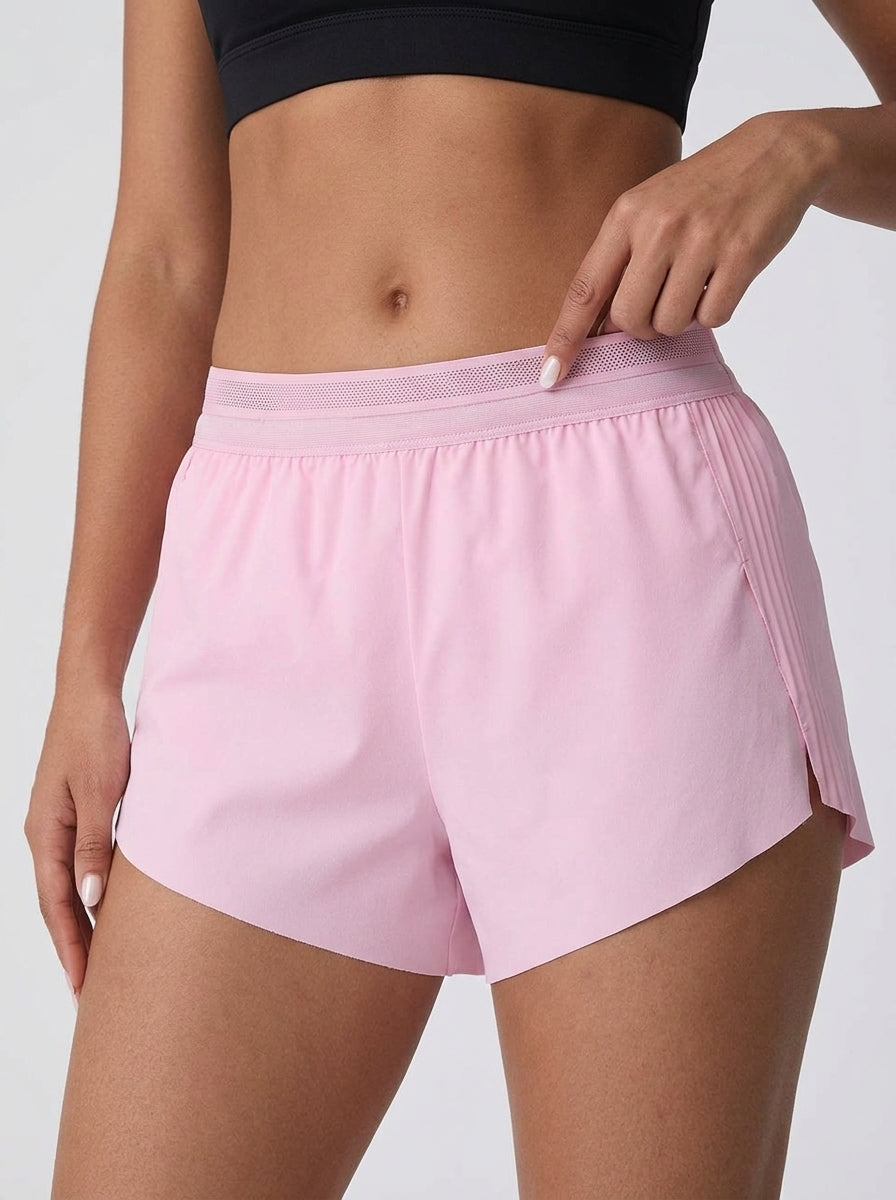 Avrane The Greer Pleated Liner Bottom - women's side-split shorts with built-in liner